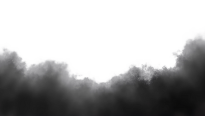 Black smoke or fog isolated on white or transparent png. Perfect for design, dramatic effects, and creative projects requiring a moody, atmospheric touch.