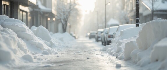 During the night a snowfall occurred and the wind carried heaps of snow onto the streets Gentle targeted emphasis