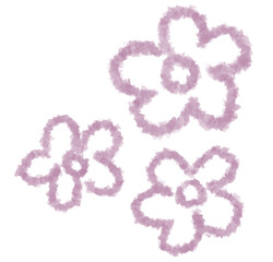 pink rose petals crayon