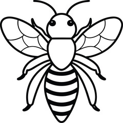 Download BaldFaced Hornet Silhouette Vector Illustration White Background Eps File For Design
