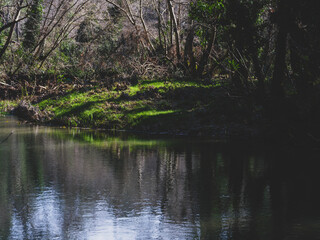 beautiful lake in the mountain