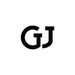 GJ monogram logo design letter text name symbol monochrome logotype alphabet character simple logo