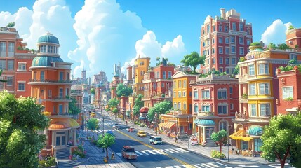 Fototapeta premium A megapolis concept 