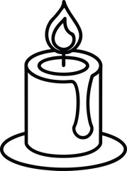 A black candle with a candle in the middle of it
