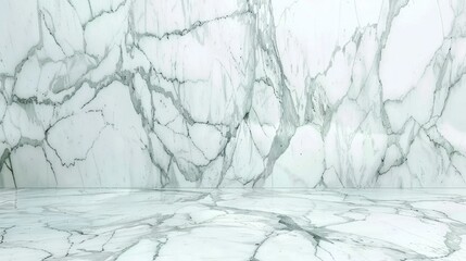 White marble wall and floor, interior design