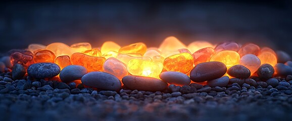 Glowing Stones Circle Energy Tranquility
