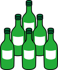 소주 술 일러스트