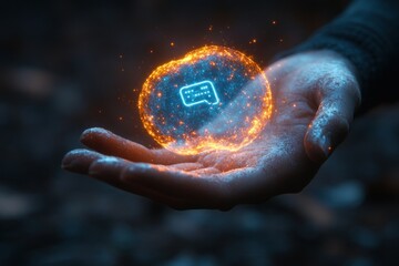 AI Chatbot Technology Concept for Business Communication and Virtual Assistant Innovation