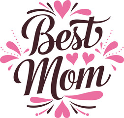 Best mom typography t shirt design, stylish and colorful 