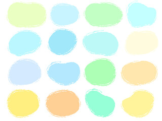 夏色の淡いフレーム吹き出しセット