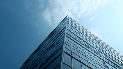 Obraz premium Modern Steel Building Corner Perspective