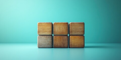 Wooden Blocks Loading Progress Icon Action Plan Business Success Development Teamwork Goals Management