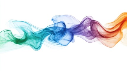 Colorful Flowing Smoke Abstract Digital Background
