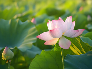 Obraz premium Summer Pink Lotuses: Fresh and Natural Social Media Pictures