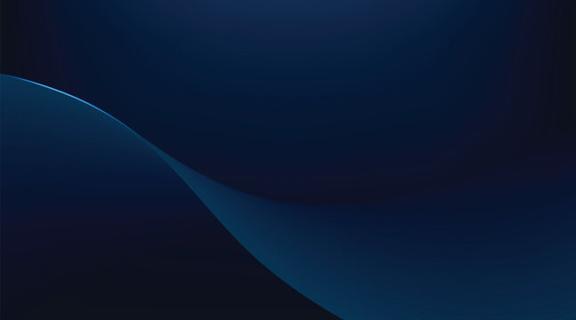 Abstract curve and wave on navy blue background