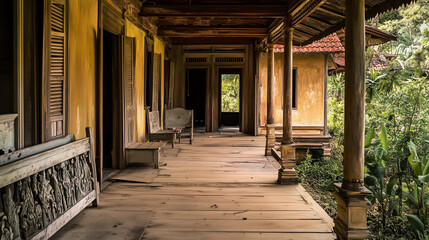 朽ち果てた家屋の静寂