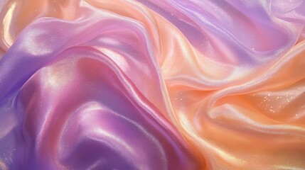 Obraz premium Shimmering Pastel Fabric Draped in Soft Folds