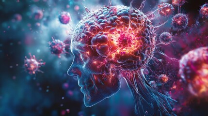 Complex Neural Networks, virus illustration