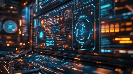 Fototapeta premium Futuristic Tech Interface Design