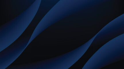 Abstract curve and wave on navy blue background