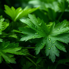 close up of green leaves