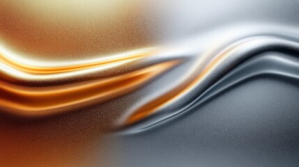 Luxury Modern Abstract Artwork Smooth Metal Textures Silver Gold Minimalist Design Elegant Waves