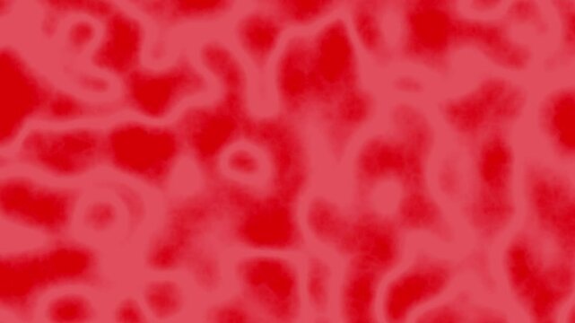 Bright red biological fluid animation. Red blood cell like motion graphics background animation for medical science videos. 