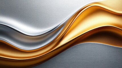 Obraz premium Luxury Abstract Metallic Textures in Silver and Gold for Elegant Minimalist Design and High-End Backgrounds