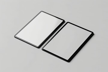 Tab Mockups Tablets with Blank Screens Tab Mockups in Two Colors Screen Mockups