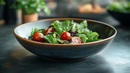 Fresh Green Salad with Cherry Tomatoes