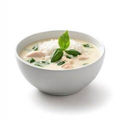 Fototapeta premium Creamy chicken curry in a bowl, close-up shot