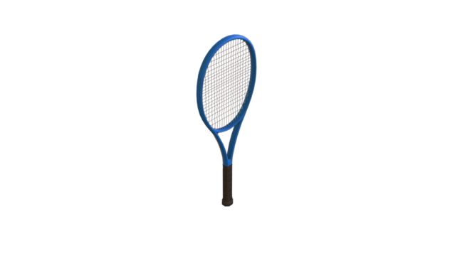 Badminton racket isolated on white background