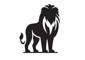 Obraz premium Lion Animal Silhouette vector illustration