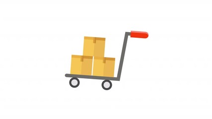 Animated Trolley With Alpha - Powered by Adobe