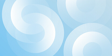 Modern minimalist banner background  pastel colorful  blue and white gradations. Circle effect style abstract