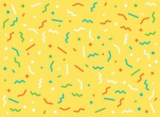 Falling confetti icon in flat style. Festive ribbon vector illustration on isolated background. Carnival sign business concept.