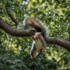 Obraz premium squirrel on a tree