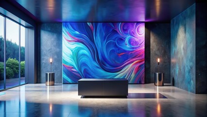 Modern Interior Design Featuring Abstract Wall Art and Sleek Furniture