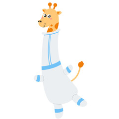 Girrafe Astronaut Illustration