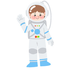 Astronout Boy Cute Illustration