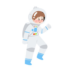 Astronout Boy Cute Illustration