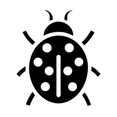 Ladybug insect silhouette icon
