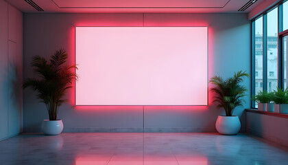 Large empty billboard on the street