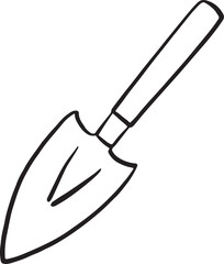 シンプルな移植ごてのイラスト