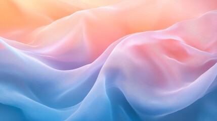 Obraz premium Pastel Ombre Fabric Draped Softly Showing Texture