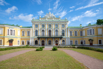 View of the ancient building of the Imperial Travel Palace. Tver, Russia