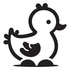 Simple Rubber Duck Toy Vector Graphic Children's Playtime Illustration