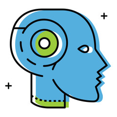 Intelligent Machines Advanced AI Automation Vector icon Design