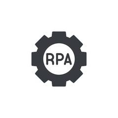 RPA gear vector icon