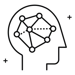 Deep Learning and Neural Pathways Vector Icon Design